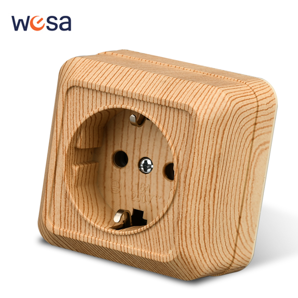 Outdoor Power Parts - WESA ahşap duvar yüzey soket tak