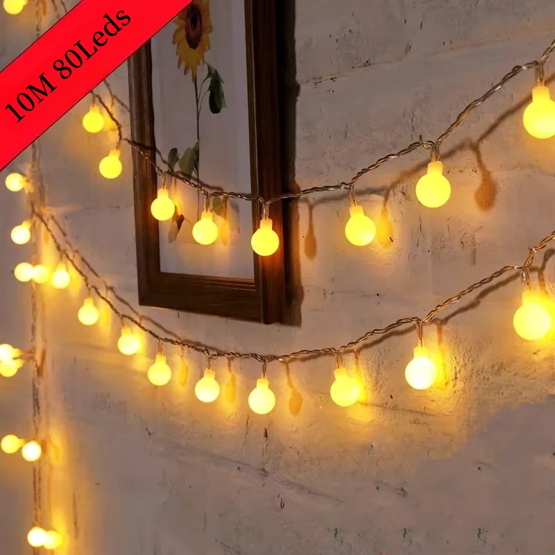 Outdoor Power For Wedding - USB/Pil Güçlü Dize Işıklar Küre Dize