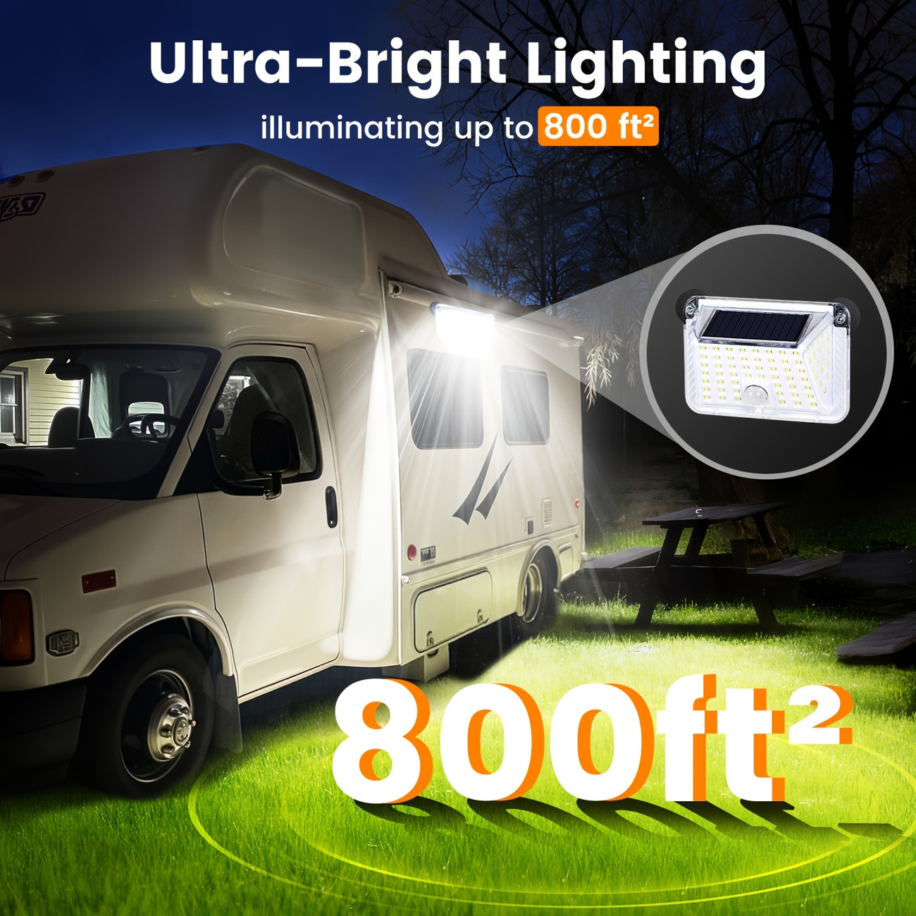 Outdoor Power G Sensor - Manyetik Römork Güneş Lambası, Güçlü Mıknatıslı