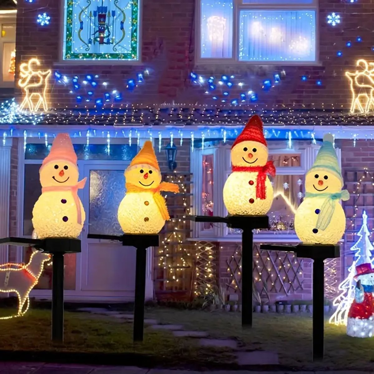 LED Kardan Adam Güneş Bahçe Iş - Outdoor Solar Power Xmas Lights incelemesi ve fiyatı
