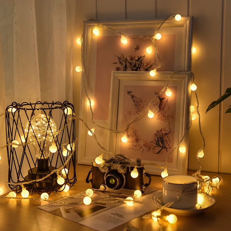 10M USB/pil gücü topu LED dize - Outdoor Power For Wedding incelemesi ve fiyatı