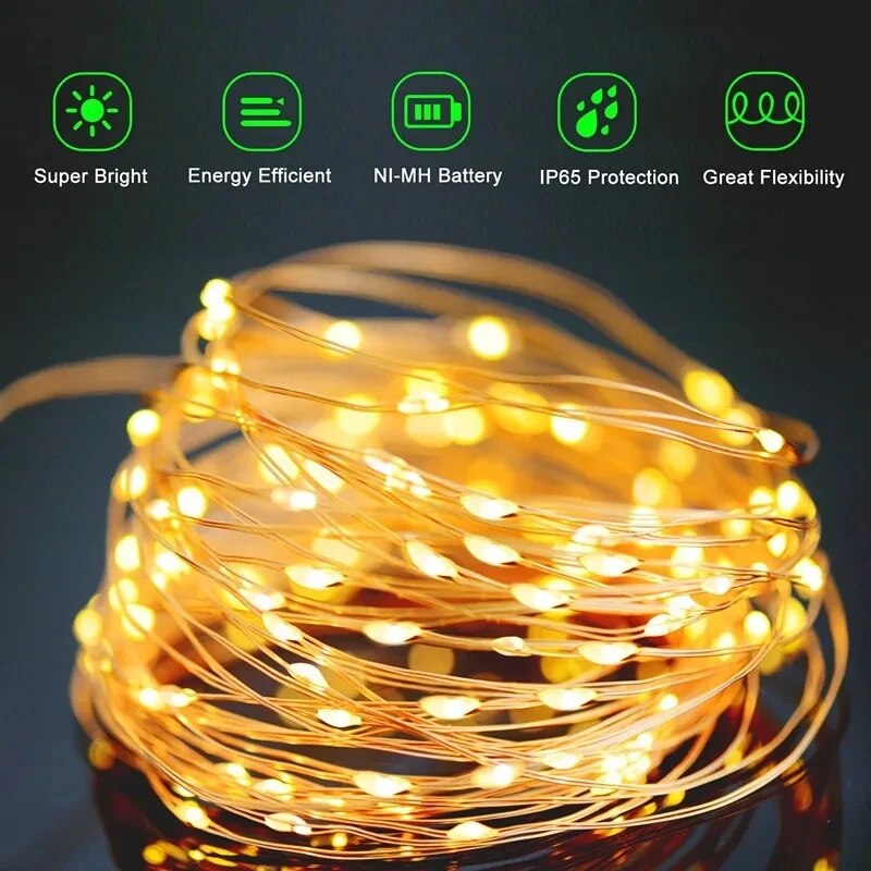 100 LED güneş peri su geçirmez - Outdoor Power For Wedding incelemesi ve fiyatı